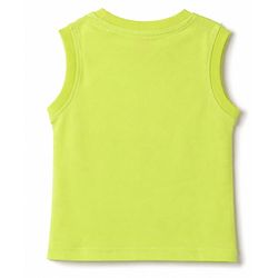 Babyhug Cotton Knit T-Shirts Sleeveless Graphic Light/Sky Blue 6-9 Months Pack of 3