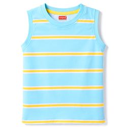 Babyhug Cotton Knit T-Shirts Sleeveless with Graphics Multi Color 6-9 Months Pack of 3