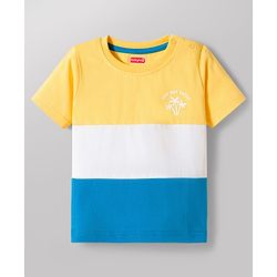 Babyhug Cotton Knit Half Sleeves T-Shirts with Stripes & Surf & Vacay Text Graphics Pack of 3 - Multicolor