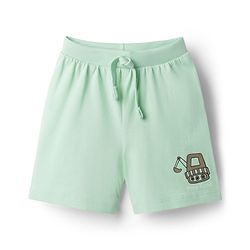 Babyhug Cotton Knit Mid Thigh Length Shorts with Sea Vehicle Print Pack of 2 - Multicolor