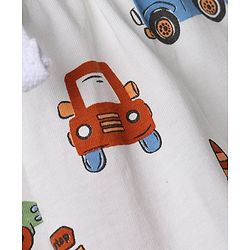 Babyhug Cotton Knit Mid Thigh Vehicles Printed Shorts Pack Of 2 - Multi Color