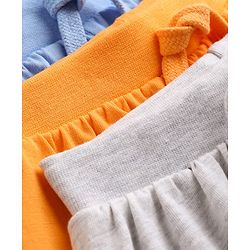 Babyhug Cotton Single Jersey Knit Mid Thigh Shorts With Beach Theme Print Pack of 3 - Multicolor
