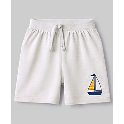 Babyhug Cotton Single Jersey Knit Mid Thigh Shorts With Beach Theme Print Pack of 3 - Multicolor