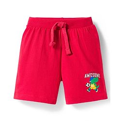 Babyhug Single Jersey Knit Mid Thigh Shorts with Dino & Number Print Pack of 3 - Multicolor
