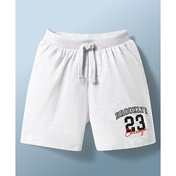 Babyhug Cotton Knit Mid Thigh Text Printed Shorts Pack Of 3 - Multicolor