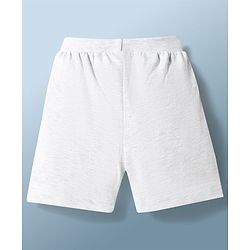 Babyhug Cotton Knit Mid Thigh Text Printed Shorts Pack Of 3 - Multicolor