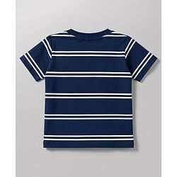 Babyhug 100% Cotton Knit Half Sleeves Striped Beach Theme Text Printed T-Shirts Pack Of 5 - Multicolor