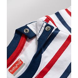 Babyhug 100% Cotton Knit Half Sleeves Striped Beach Theme Text Printed T-Shirts Pack Of 5 - Multicolor
