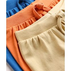 Babyhug Cotton Single Jersey Knit Mid Thigh Shorts With Text Print Pack of 3 - Multicolor