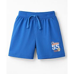 Babyhug Cotton Single Jersey Knit Mid Thigh Shorts With Text Print Pack of 3 - Multicolor