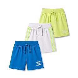Babyhug Single Jersey Knit Mid Thigh Shorts with Text Print Pack of 3 - Multicolor