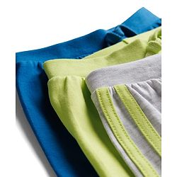 Babyhug Single Jersey Knit Mid Thigh Shorts with Text Print Pack of 3 - Multicolor