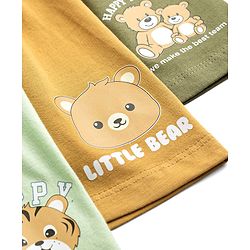 Babyhug Single Jersey Knit Mid Thigh Shorts with Animal Print Pack of 3 - Multicolor