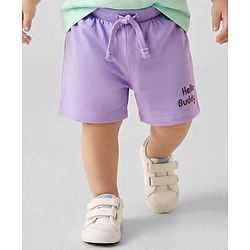 Babyhug 100% Cotton Single Jersey Knit Mid Thigh Shorts With Animal & Text Print Pack of 3 - Multicolor