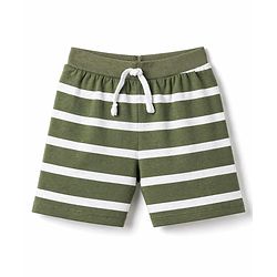 Babyhug Cotton Knit Mid Thigh Striped & Animal Printed Shorts Pack Of 3 - Multicolor