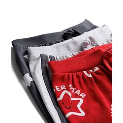 Babyhug Single Jersey Knit Mid Thigh Shorts with Star Print Pack of 3 - Multicolor