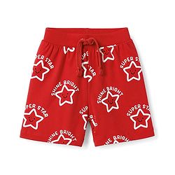 Babyhug Single Jersey Knit Mid Thigh Shorts with Star Print Pack of 3 - Multicolor