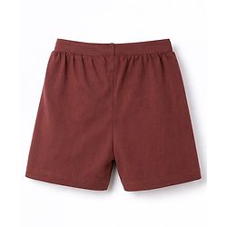 Babyhug Cotton Single Jersey Knit Mid Thigh Solid Shorts Pack of 3 - Multicolor