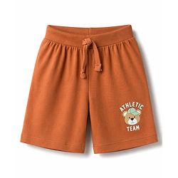 Babyhug Single Jersey Knit Mid Thigh Shorts with Teddy Print Pack of 3 - Multicolor