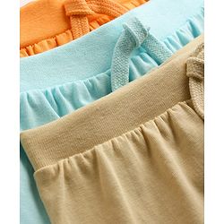 Babyhug Cotton Knit Mid Thigh Solid Shorts Pack Of 3 - Multi Color