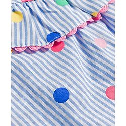 Babyhug Cotton Woven Top Sleeveless Striped All Over Print Multi Color 9-12 Months