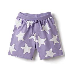 Babyhug Single Jersey Knit Mid Thigh Shorts with Star Print Pack of 3 - Multicolor