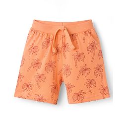 Babyhug Cotton Knit Mid Thigh Length Shorts with Palm Tree Print Pack of 2 - Multicolor
