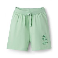 Babyhug Cotton Knit Mid Thigh Length Shorts with Palm Tree Print Pack of 2 - Multicolor