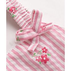Babyhug Cotton Woven Sleeveless Floral Printed Top -Pink