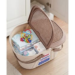 Babyhug Multipurpose Basket with Lid | Multipurpose Oval Storage Basket with Handle & Dual-Sided Lid| Toys Storage| Home, Travel & Outdoor Use| Picnic Basket| Easy to Clean & Maintain  Blue