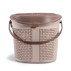 Babyhug Multipurpose Basket with Lid | Multipurpose Oval Storage Basket with Handle & Dual-Sided Lid| Toys Storage| Home, Travel & Outdoor Use| Picnic Basket| Easy to Clean & Maintain  Blue