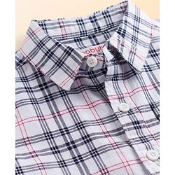 Babyhug Cotton Woven Half Sleeves Checks Shirt & Shorts Set - Multicolor