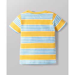 Babyhug Cotton Knit Half Sleeves Striped & Printed T-Shirts Pack of 5 - Multicolor