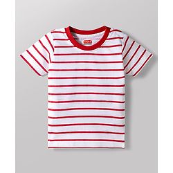 Babyhug Cotton Knit Half Sleeves Striped & Printed T-Shirts Pack of 5 - Multicolor