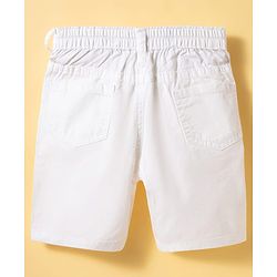 Babyhug Cotton Knit Half Sleeves Floral Printed Shirt & Shorts Set - Light Blue