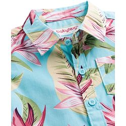 Babyhug Cotton Woven Half Sleeves Shirt & Shorts Set With Floral Print - Multicolor
