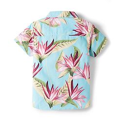 Babyhug Cotton Woven Half Sleeves Shirt & Shorts Set With Floral Print - Multicolor