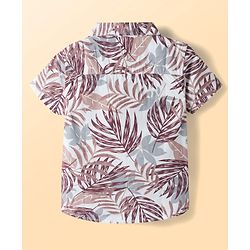 Babyhug Cotton Woven Half Sleeves Shirt & Shorts Set With Floral Print - Multicolor