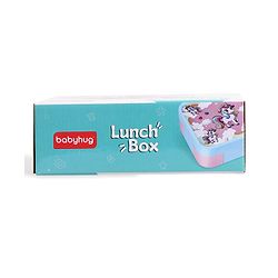 Babyhug 3 Compartment Insulated Lunch Box- Space Theme Navy Blue| 450 ml + 200 ml + 200 ml| BPA Free| Food Grade| Individual Air Tight Lids| School Lunch & Snack Box| Perfect for Travel - Blue