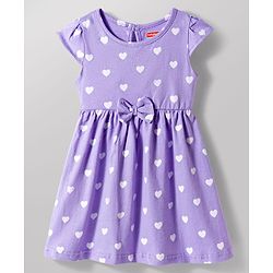 Babyhug 100% Cotton Knit Cap Sleeves Ice Cream & Hearts Printed Frocks Pack Of 2 - Multicolour