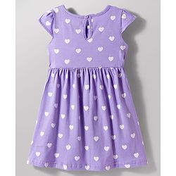 Babyhug 100% Cotton Knit Cap Sleeves Ice Cream & Hearts Printed Frocks Pack Of 2 - Multicolour
