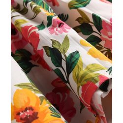Babyhug Poplin Woven Frock & Half Sleeves Shrug with Floral Print - Multicolor