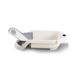 Babyhug ErgoSafe Anti-Slip Multi Utility Baby Bath Tub & Bath Rack - Grey| Adjustable Backrest Recline| Temperature Sensor| Anti-Choking Design| For 02 Years Babies| Drain Plug| Durable Material