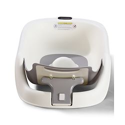 Babyhug ErgoSafe Anti-Slip Multi Utility Baby Bath Tub & Bath Rack - Grey| Adjustable Backrest Recline| Temperature Sensor| Anti-Choking Design| For 02 Years Babies| Drain Plug| Durable Material