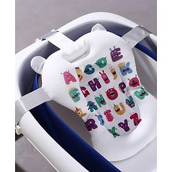 Babyhug Soft Baby Bath Cushion Newborn Bath Seat Support Anti-Slip Floating Cushion Skin-Friendly Washable Easy to Install in Any Regular Bath Tub Infant Bath Support 012 Months
