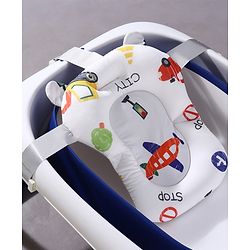 Babyhug Soft Baby Bath Cushion Newborn Bath Seat Support Anti-Slip Floating Cushion Skin-Friendly Washable Easy to Install in Any Regular Bath Tub Infant Bath Support 012 Months