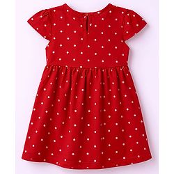 Babyhug Cotton Knit Frocks with Bow Detail Multi Color 6-9 Months