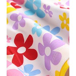 Babyhug Cotton Knit Frocks with Bow Detail Multi Color 6-9 Months