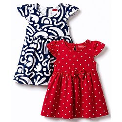Babyhug Cotton Knit Multi-Pack/ Value Packs Short Sleeves Round Neck Multi Color 6-9 Months