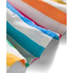 Babyhug 100% Cotton Woven Sleeveless Striped Frock - Multicolour